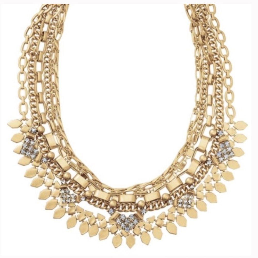 🌸 NWT Stella & Dot Versatile 5-in-1 Gold Sutton Multilayered Statement Necklace